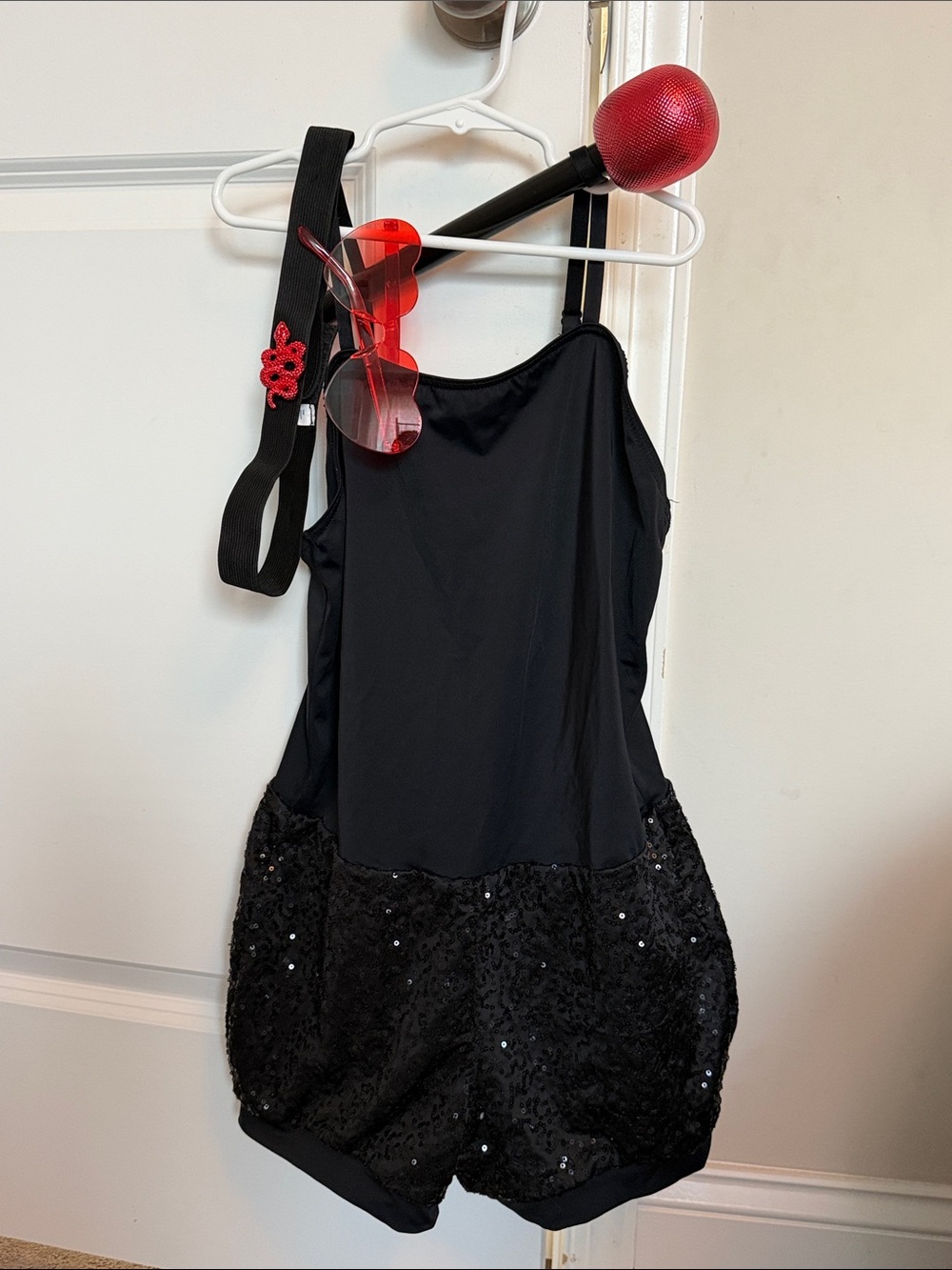 Black Sequin Romper - Kids Popstar Rep Costume